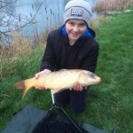 Jordan Smith first carp Damson Match Lake